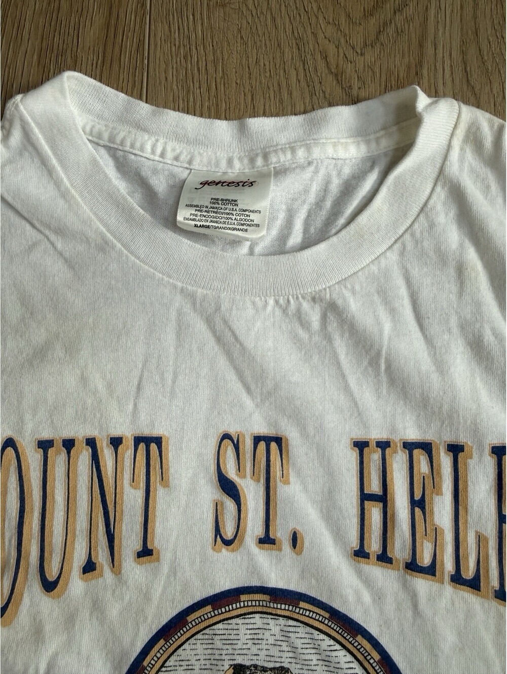 Vintage Mount St. Helens The Great Outdoors T-Shirt L/XL Nature USA FLAWS - Picture 8 of 10